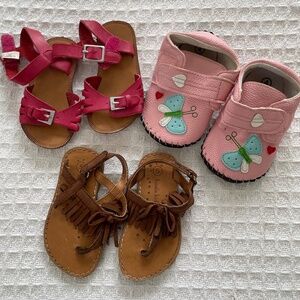 3 pairs of toddler girls summer/spring shoes - size 5